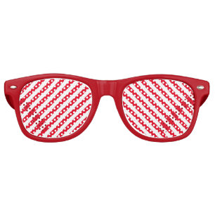 LUNETTES DE FÊTE RETRO FÊTE ROUGE CLASSIQUE