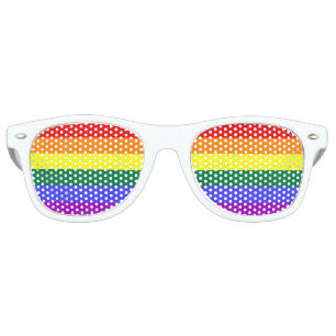 Lunettes De Fête Retro Fierté arc-en-ciel
