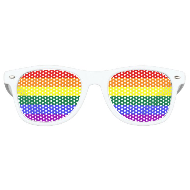 Lunettes De Fête Retro Fierté arc-en-ciel (Devant)