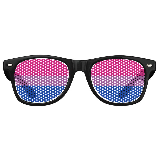 Lunettes De Fête Retro Fierté bisexuelle ! (Devant)