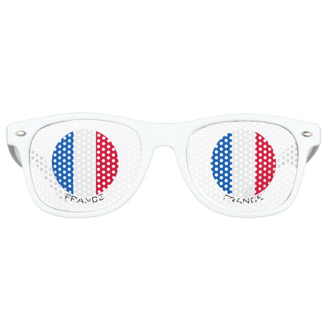 Lunettes De Fête Retro Flag de France (Devant)
