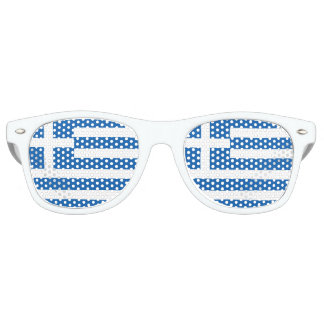 Lunettes De Fête Retro Flag de Greece
