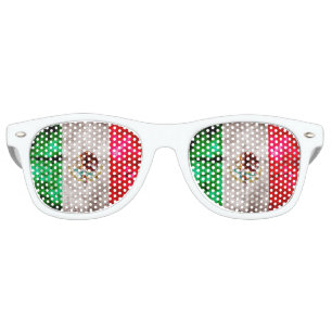 Lunettes De Fête Retro Flag du Mexique