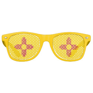 Lunettes De Fête Retro Flag du Nouveau-Mexique