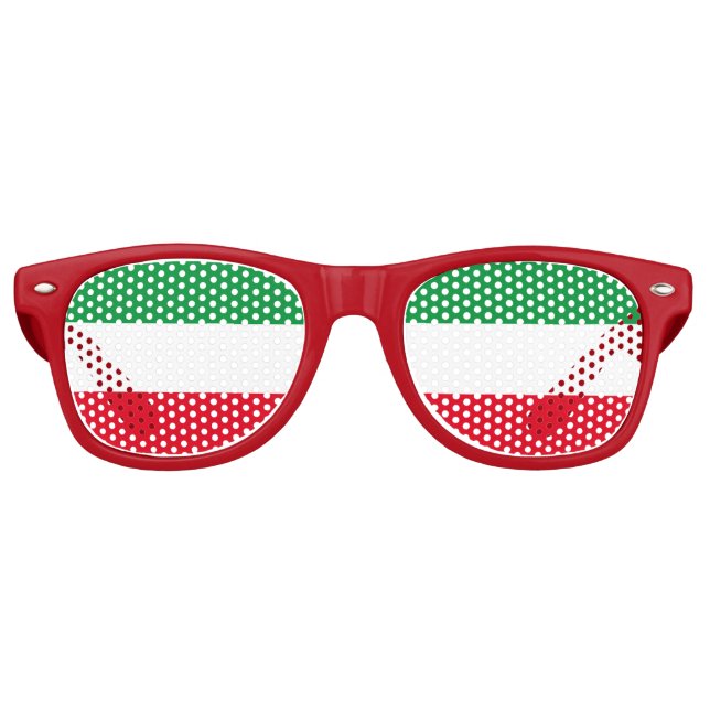 Lunettes De Fête Retro Flag of North-Rhine Westphalia Retro Sunglasses (Devant)
