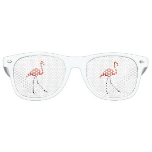 Lunettes De Fête Retro Flamant rose rose