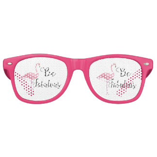 Lunettes De Fête Retro Flamant rose rose Soyez fabuleux