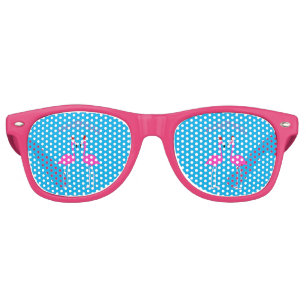 Lunettes De Fête Retro Flamants roses lesbiennes de Noël Flamant rose Bel