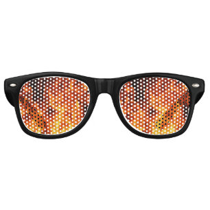 Lunettes De Fête Retro Flamme orange