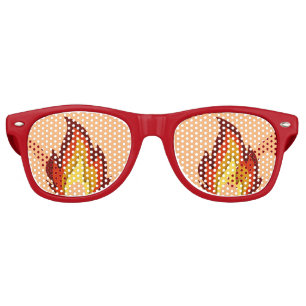 Lunettes De Fête Retro Flammes d'incendie géniales
