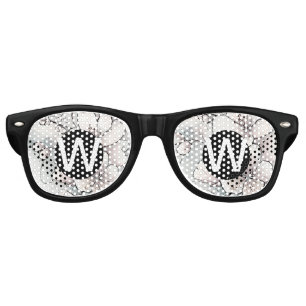 Lunettes De Fête Retro Fleur de cerisier monogramme