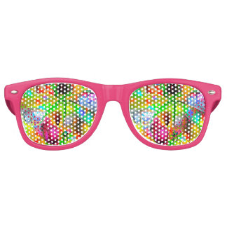 Lunettes De Fête Retro Fleurs psychédéliques Abstraites
