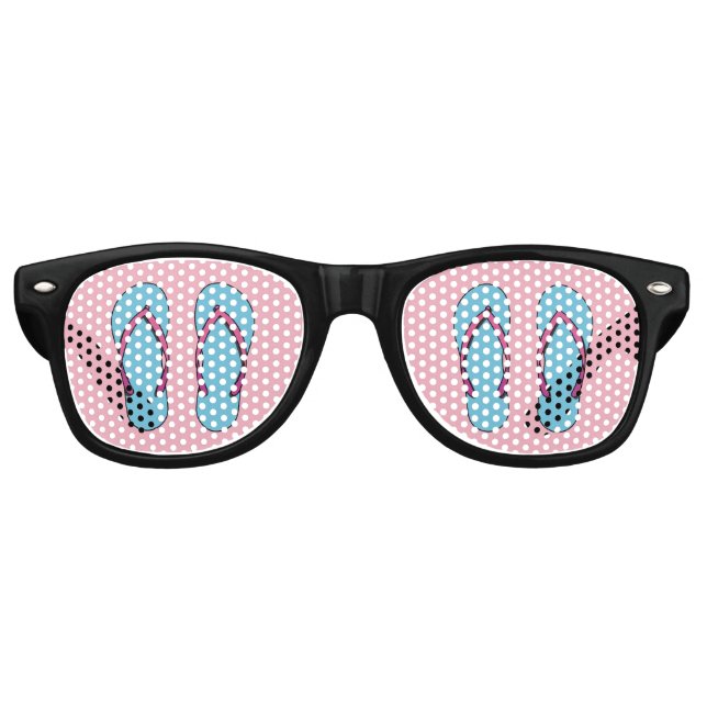 Lunettes De Fête Retro Flip Flops de plage (Devant)