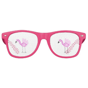 Lunettes De Fête Retro Flora Le Flamant rose