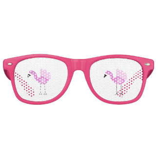 Lunettes De Fête Retro Flora Le Flamant rose