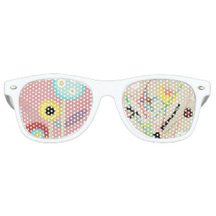Lunettes De Fête Retro Floral tendance Pois chic Vintage