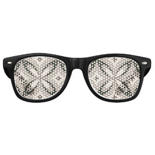 Lunettes De Fête Retro Formes circulaires rétro beige et marron