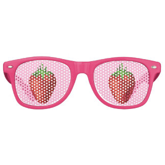 Lunettes De Fête Retro Fraise Eyes Funky Rose Fruit Tons