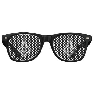 Lunettes De Fête Retro Franc-maçon (noir)