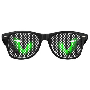 Lunettes De Fête Retro Freaky Green Grumpy Animal Chat Eyes