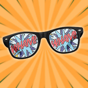 Lunettes De Fête Retro Fun Bande dessinée moderne WHAM