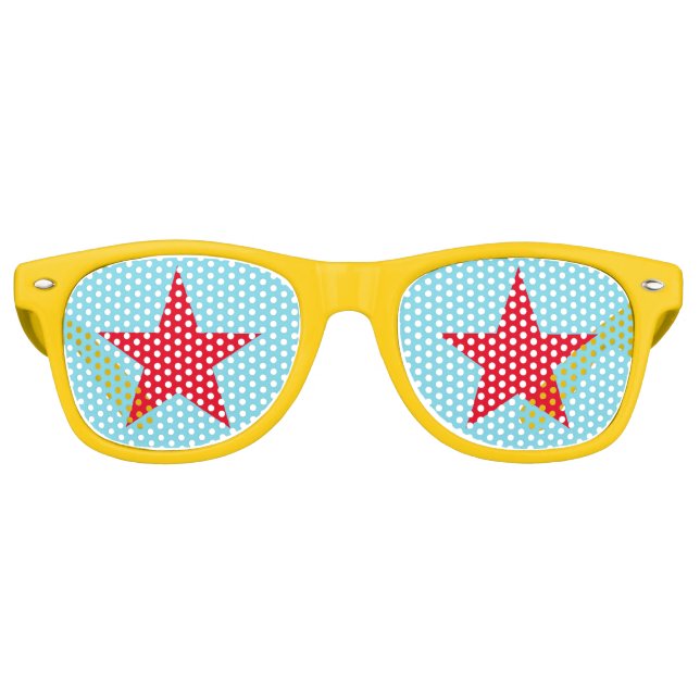Lunettes De Fête Retro Fun Cool Star Custom Anniversaire Fête Swag Shades (Devant)