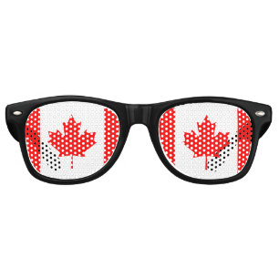 Lunettes De Fête Retro Fun Fun Party de drapeau canadien