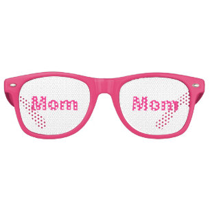 Lunettes De Fête Retro Fun Pink White Mother's Day 4Erica