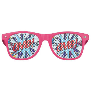 Lunettes De Fête Retro Fun Retro Comic Book OMG