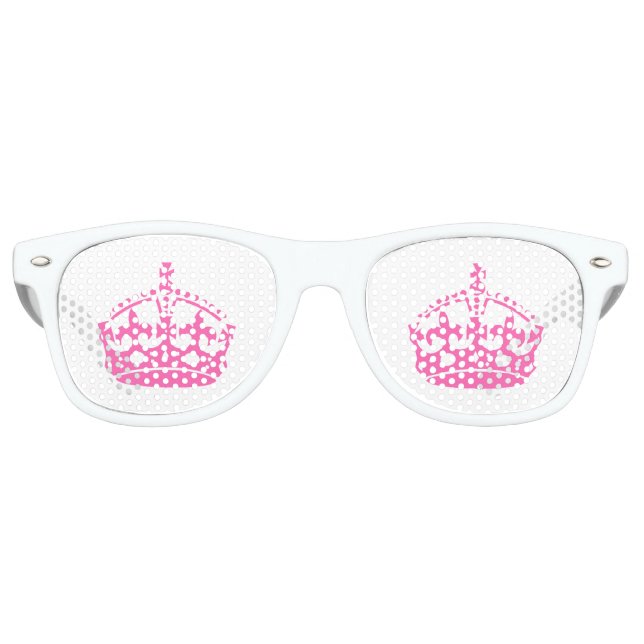 Lunettes De Fête Retro Gardez la couronne rose calme (Devant)