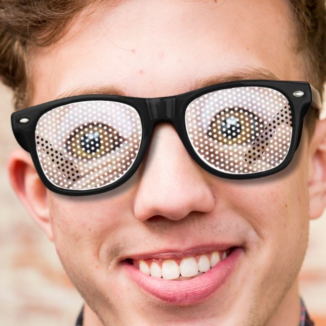 Lunettes De Fête Retro geeks drôles yeux de singe (geeky funny monkey eyes retro sunglasses)