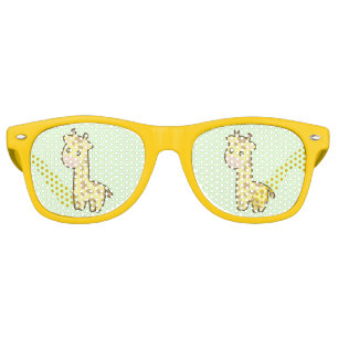 Lunettes De Fête Retro Girafe de Kawaii