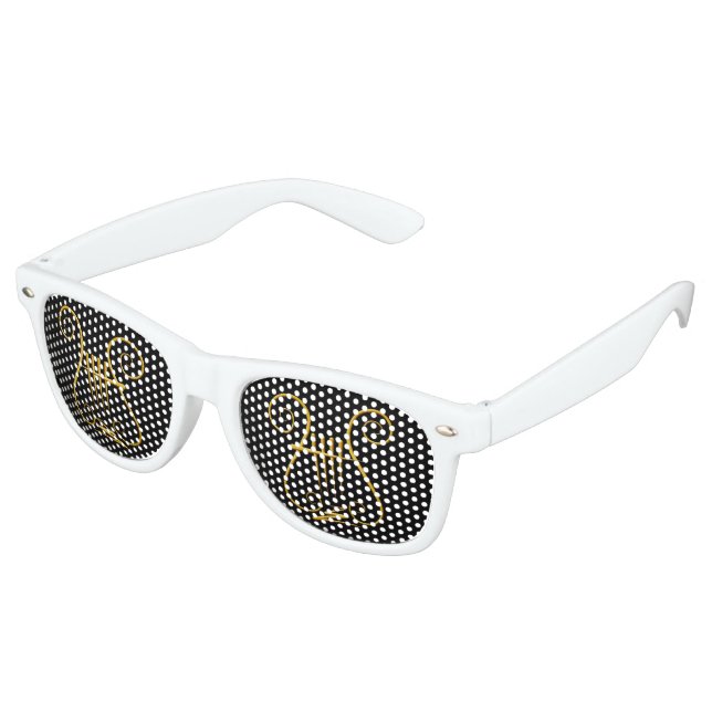 Lunettes De Fête Retro Golden lyre (Angulaire)