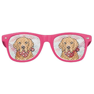 Lunettes De Fête Retro Golden Retriever