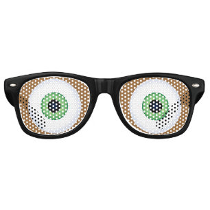 Lunettes De Fête Retro Grands globes oculaires verts