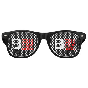 Lunettes De Fête Retro Groupe sanguin B Kanji japonais