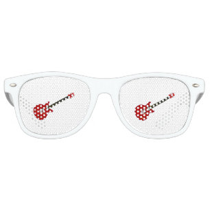 Lunettes De Fête Retro Guitare électrique double coupe