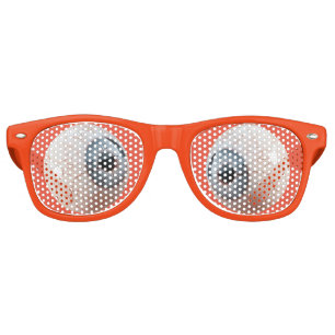 Lunettes De Fête Retro Halloween orange "Wonky Eyeballs"