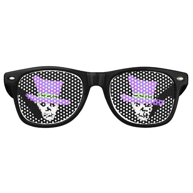 Lunettes De Fête Retro Halloween Squelette Whimsy Party Taches Sunglass (Devant)