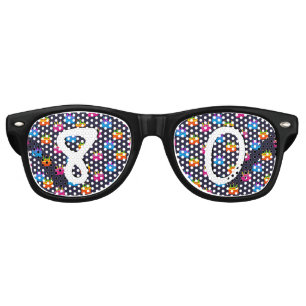 Lunettes De Fête Retro Happy 80th Birthday