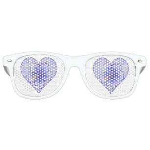 Lunettes De Fête Retro Hibiscus & dentelle BLEU