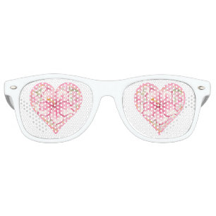 Lunettes De Fête Retro Hibiscus & dentelle PINK