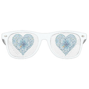 Lunettes De Fête Retro Hibiscus & dentelle TURQUOISE