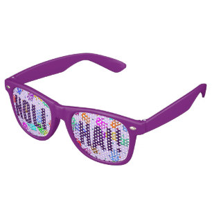 Lunettes De Fête Retro holiES - points de mains motif 1 coloré