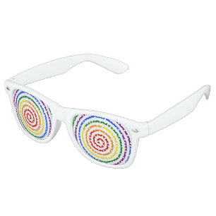 Lunettes De Fête Retro Hypnotiseur arc-en-ciel Pride