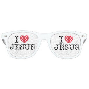 Lunettes De Fête Retro I coeur Jésus