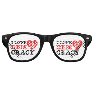 Lunettes De Fête Retro I Love Democracy