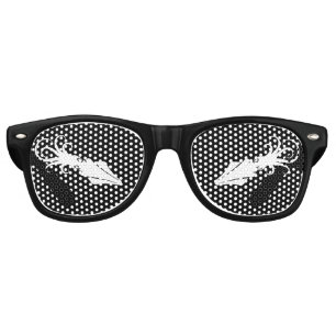 Lunettes De Fête Retro Icône de calmar blanc