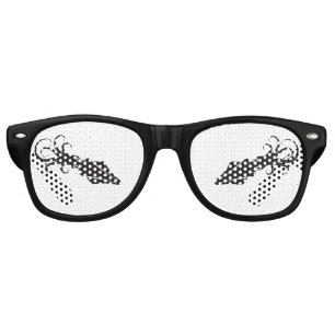 Lunettes De Fête Retro Icône de calmar noir