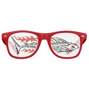 Lunettes De Fête Retro Icône tribale de requin 2